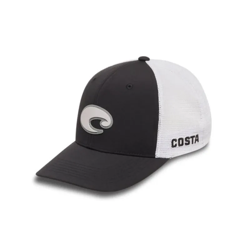 Poly Performance Mesh Trucker Cap – Black/white, Large/xl
