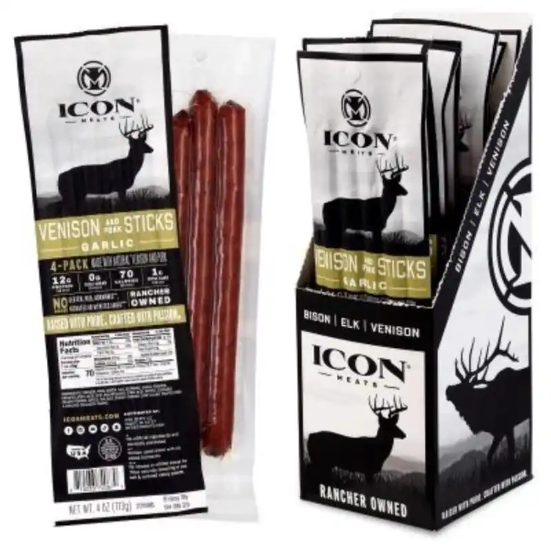 Venison & Pork Garlic Sticks 4 Oz Pouch