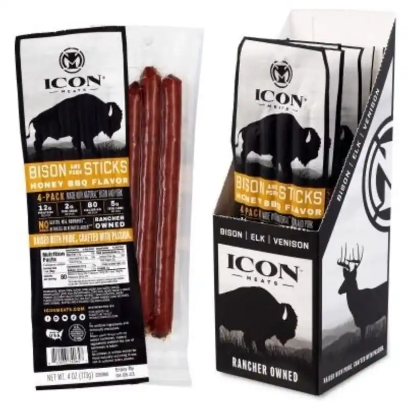 Bison & Pork Honey Bbq Sticks 4 Oz Pouch