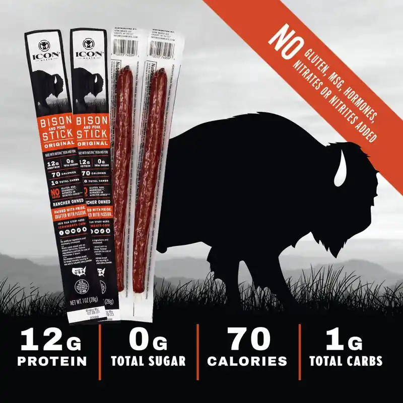 Bison & Pork Original Sticks 1 Oz Pouch