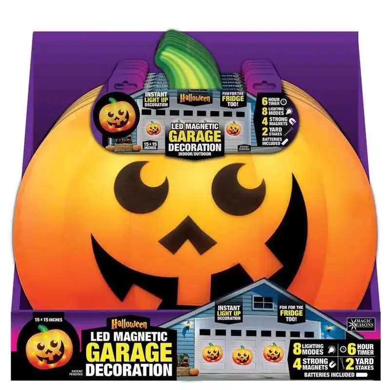 Led Pumpkin Halloween Decoration – 8 Warm‑white Lights, 15‑inch Battery‑operated