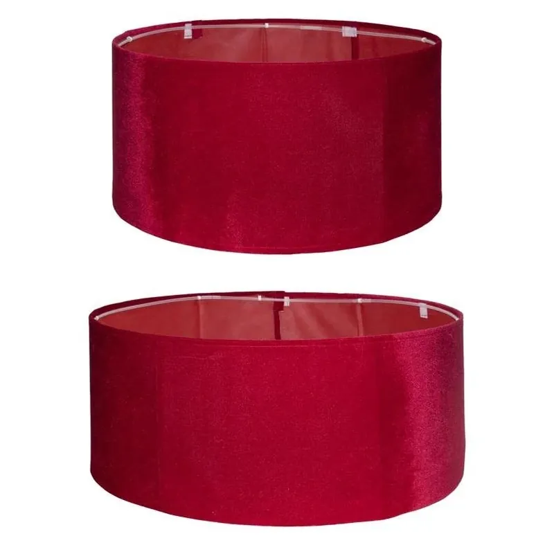 Red Velvet Expandable Drum‑style Tree Collar – 26 cm