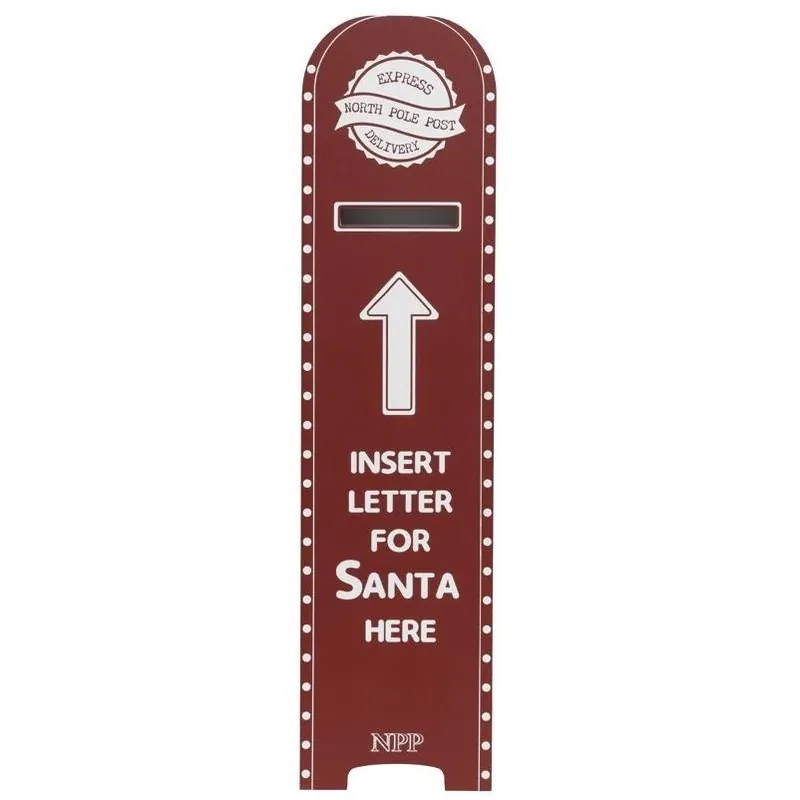 40‑inch Red & White Mailbox‑style Porch Sign – Bold Outdoor Décor
