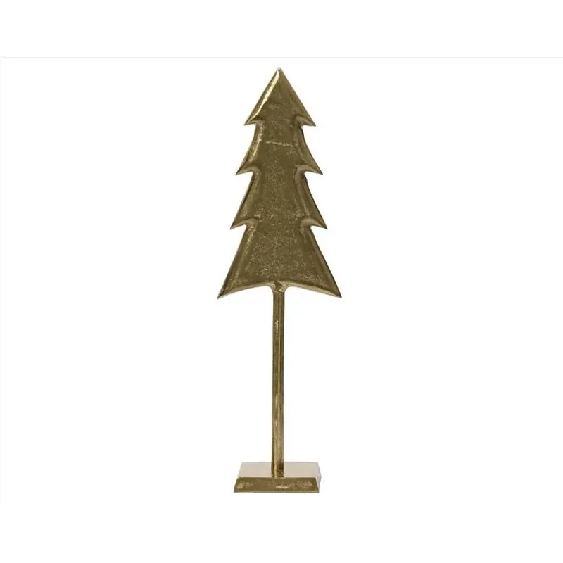 Gold Aluminum Tabletop Christmas Tree – 22" Decorative Accent