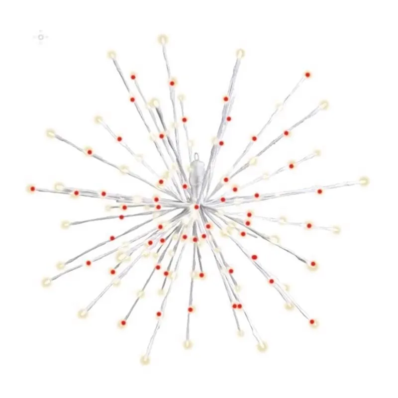 16‑inch Led Red & White Starlight Burst Hanging Décor – Twinkling Holiday Light