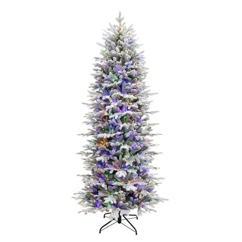 7½‑foot Slim Led Emerald Pine Sparkle Artificial Christmas Tree – 1250 Multicolored Lights