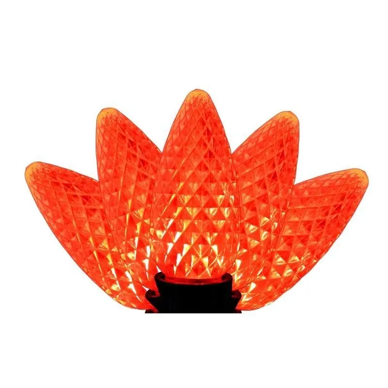 25‑count Led C9 Orange Christmas Light Set – Energy‑saving Ul‑listed Lights