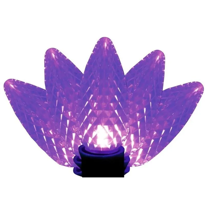 Purple Led C9 Christmas Light String – 25 Ultra‑bright Bulbs