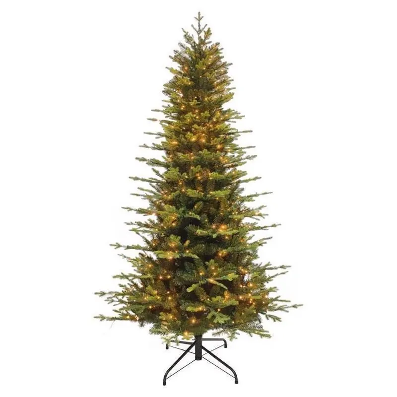 9‑foot Slim Led Christmas Tree – Easton Spruce, 1832 Multicolor Color‑changing Lights