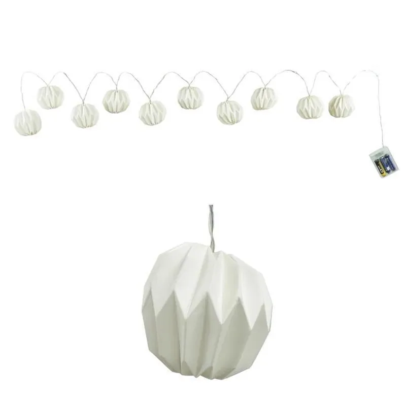 10‑piece Warm White Led Pumpkin Fairy Light String – Battery Powered