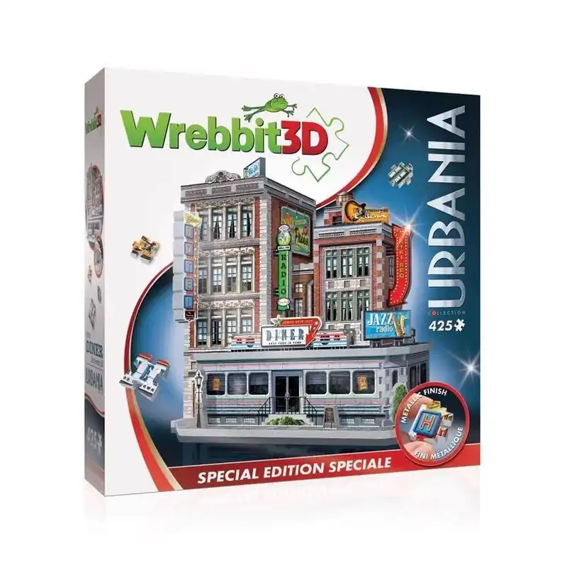 Urbania Retro 1950s Diner 3d Puzzle – 425‑piece Multicolor Set