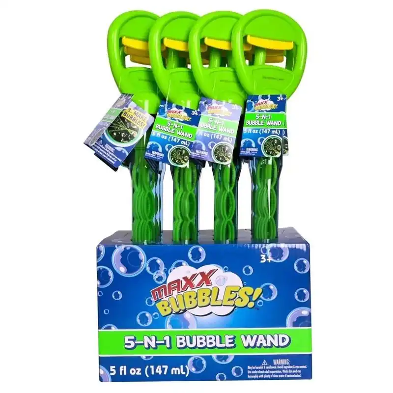 Green 5‑in‑1 Bubble Wand – Multi‑fun Bubble Maker For Kids
