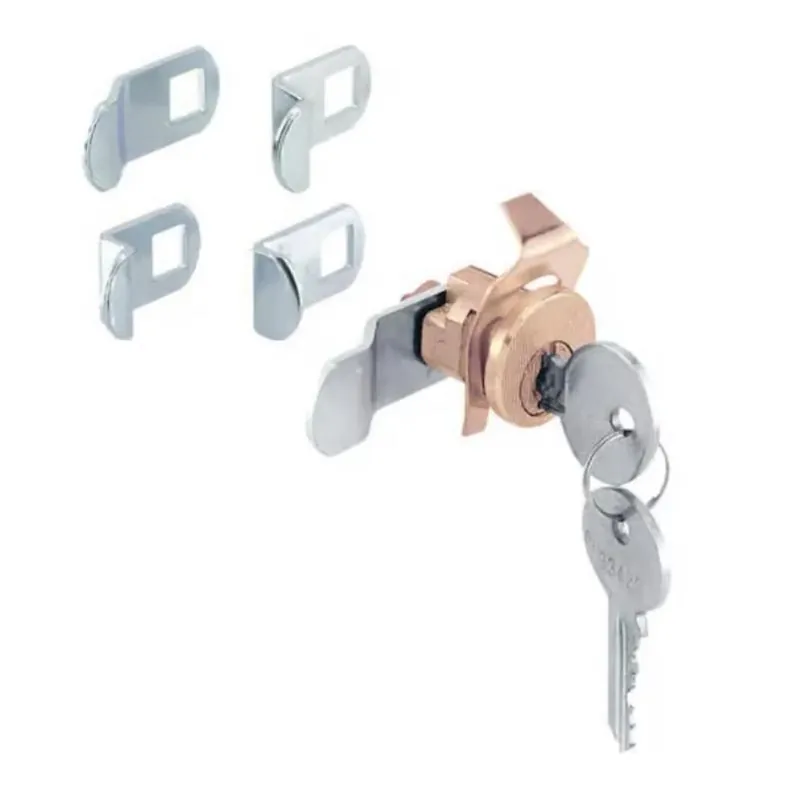Brass‑plated Steel Mailbox Lock – Counter‑clockwise Clip‑on With Two Keys