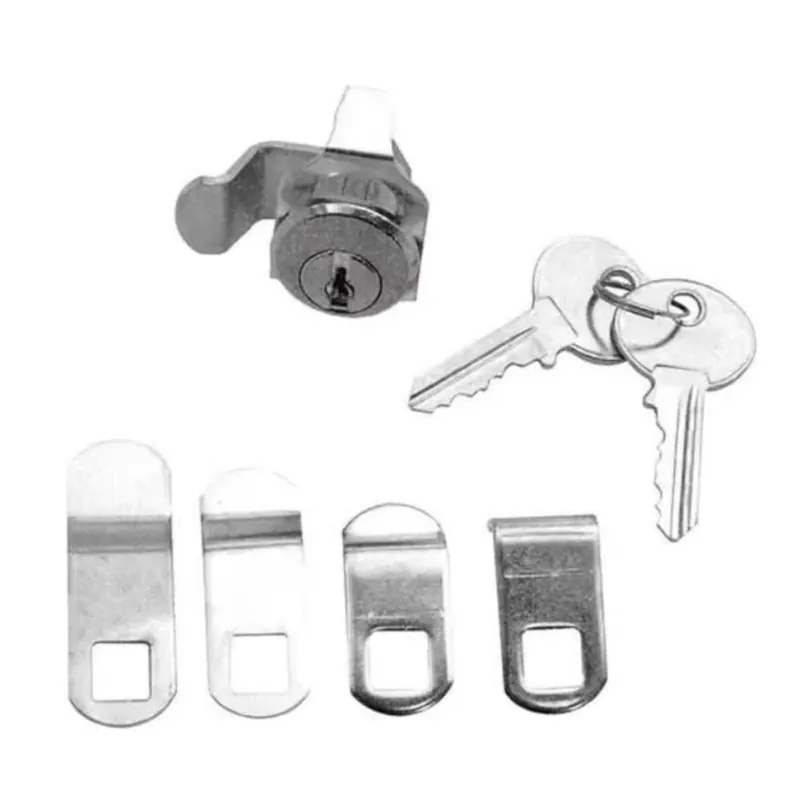 Nickel‑steel Counter‑clockwise Mailbox Lock – 2 Keys, Clip‑on Design