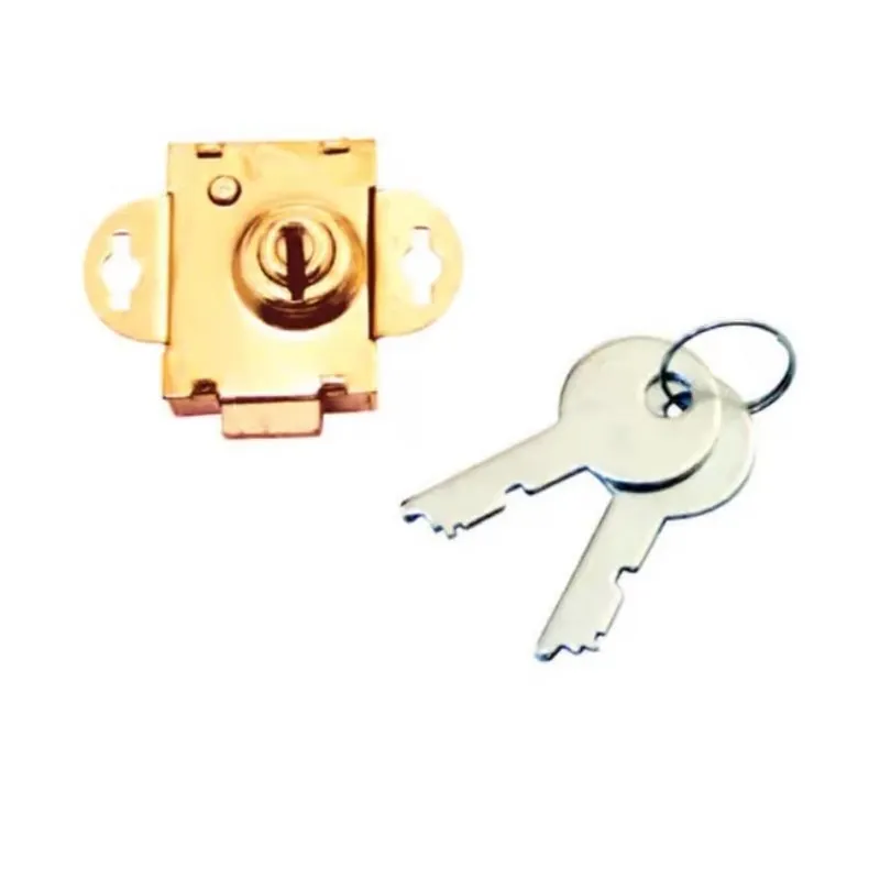 Brass‑plated Steel Mailbox Lock – Counter‑clockwise, 2 Keys