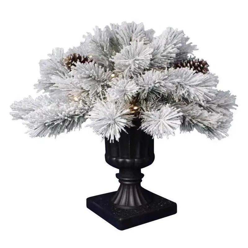 2‑foot Snow‑flocked Led Color‑changing Porch Bush – 35‑light Battery‑powered Accent