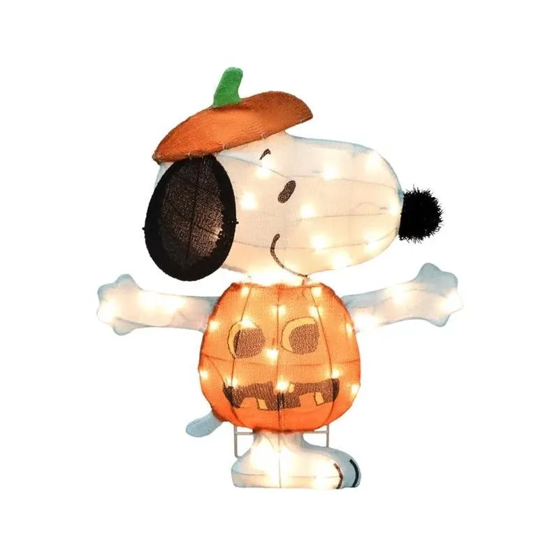24‑inch Pre‑lit Snoopy Jack‑o‑lantern Yard Decoration
