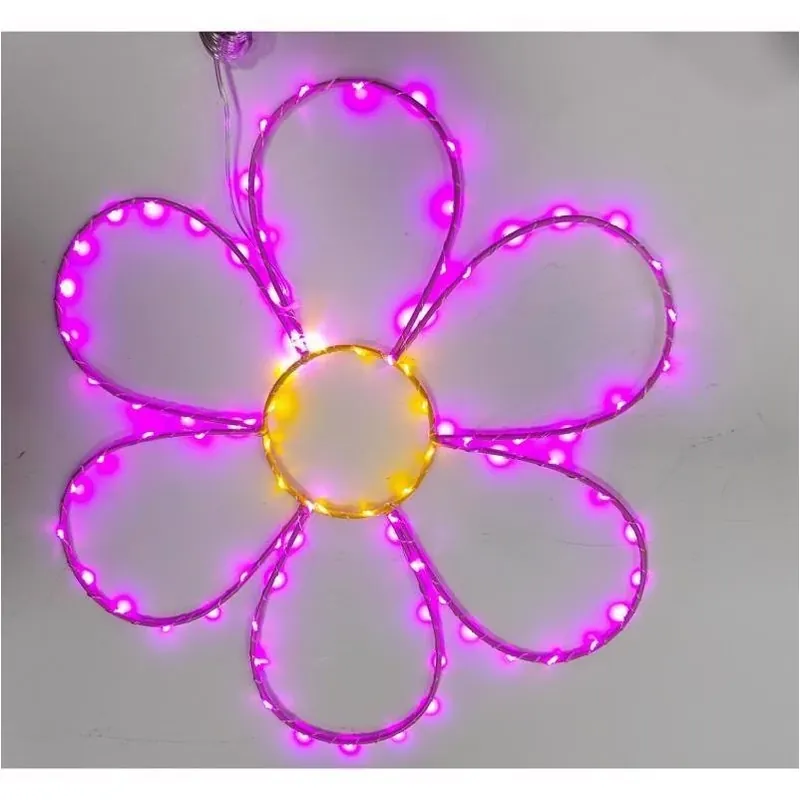 Daisy Silhouette Metal Window Décor With Built‑in Lighting