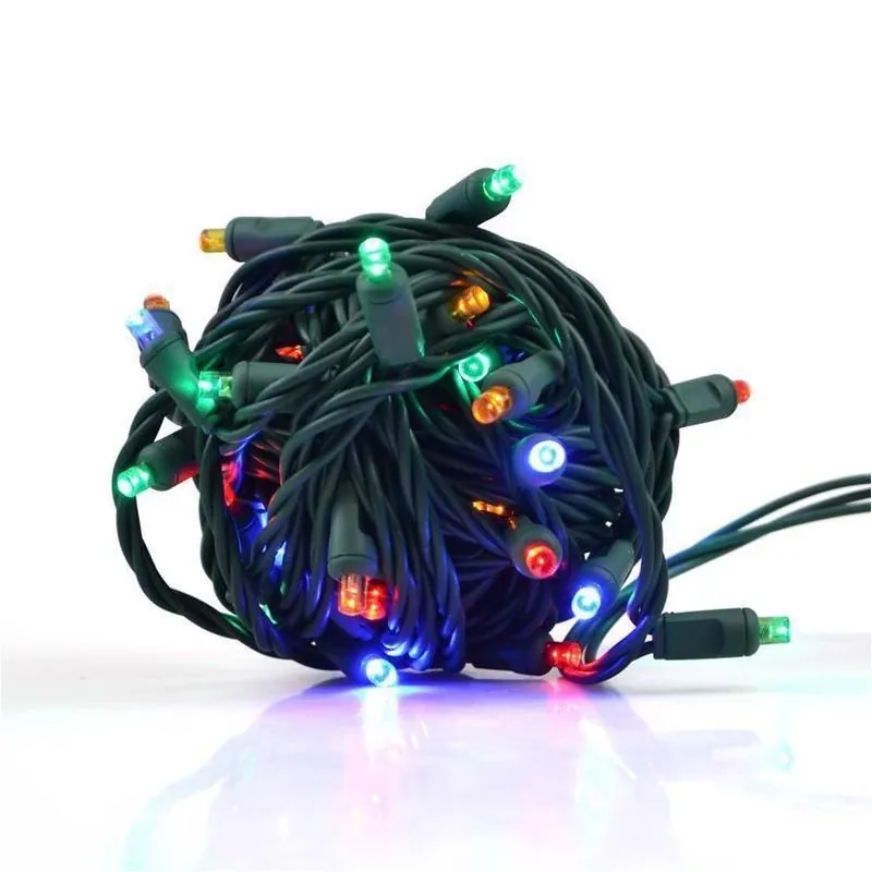 25‑ft Multicolor Grand Mini Led Christmas String Lights – 50‑bulb Plug‑in Set