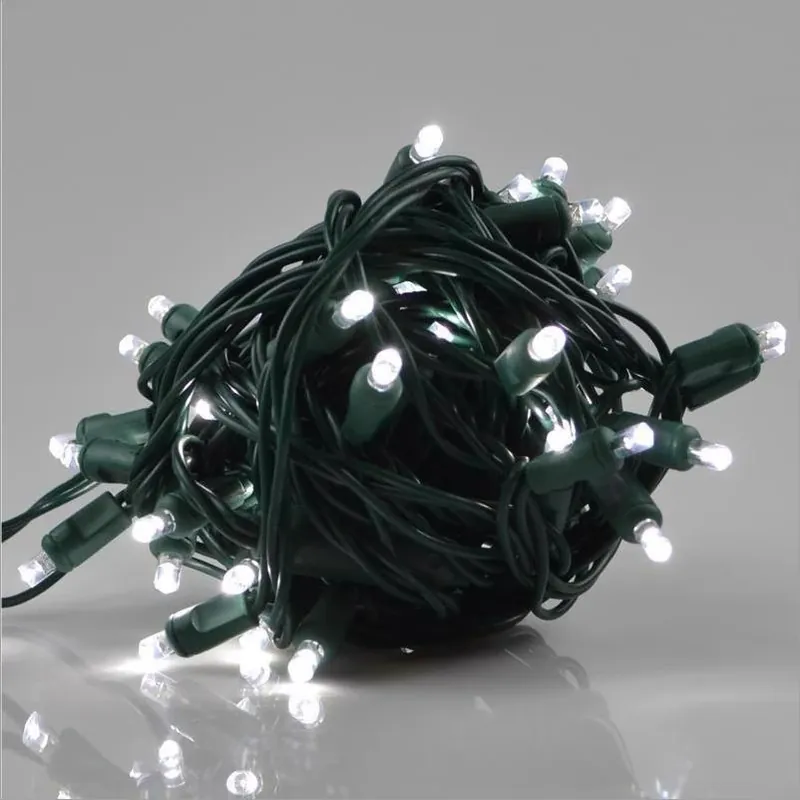 25‑foot Pure White Led Grand Mini Holiday String Lights – 50‑bulb Plug‑in Set