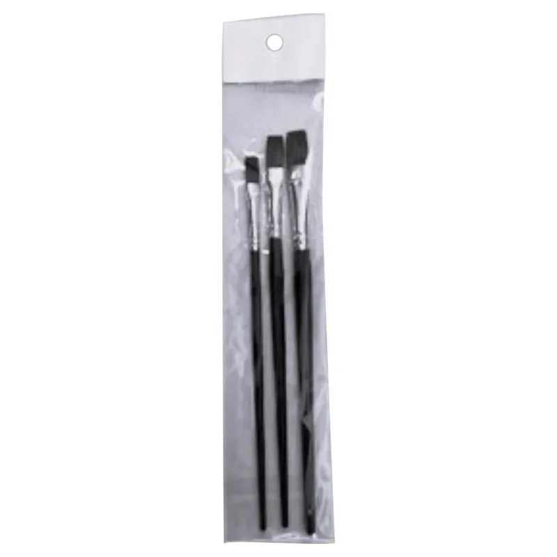 Professional Flat Brush Trio – Ideal For Oil & Acrylic Artists