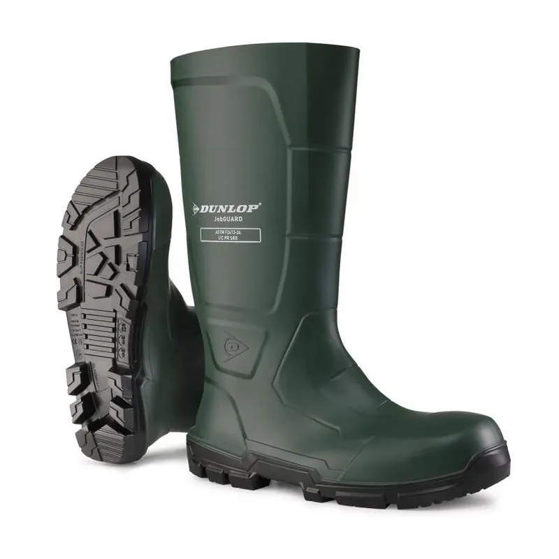 Men‘s Green Pvc Waterproof Steel Toe Work Boot – Size 11