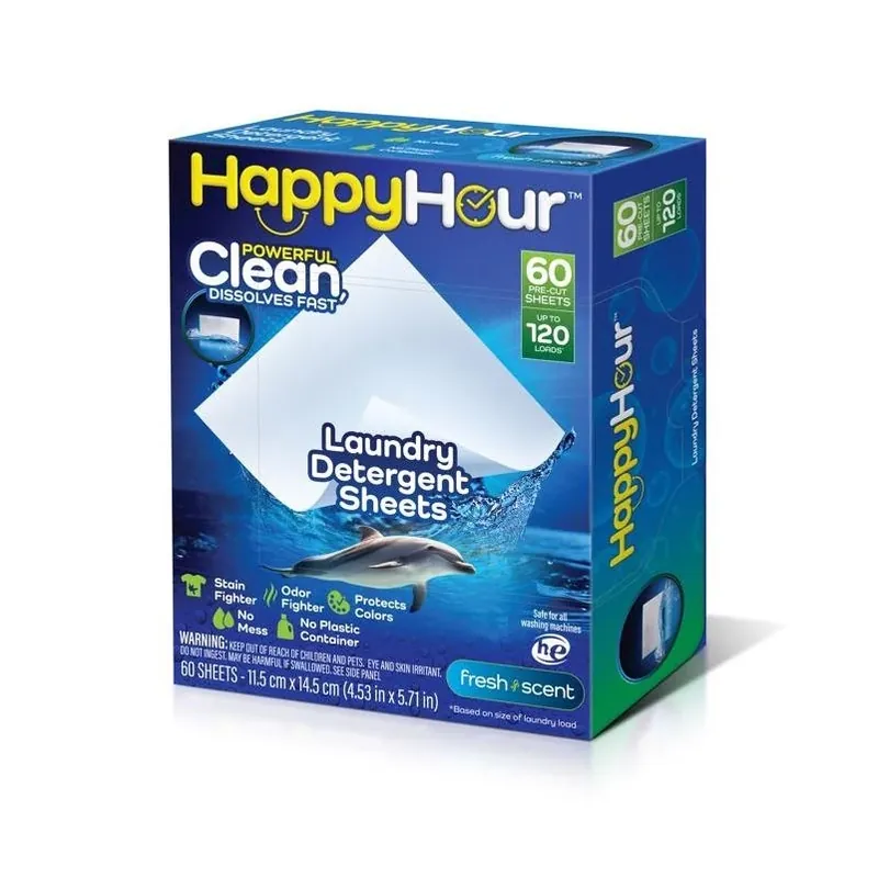 Fresh Laundry Detergent Sheets – 60 Count, 120 Loads, Eco‑friendly Clean