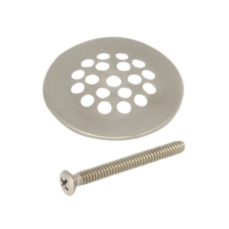 2-7/8 In. Brushed Nickel Metal Shower Drain Strainer