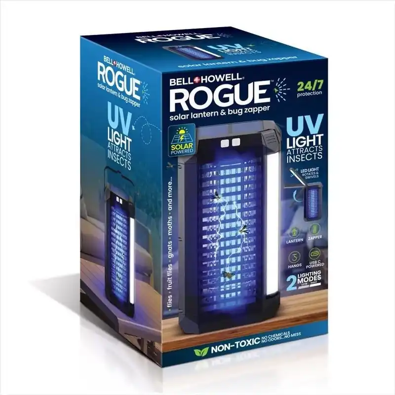 Rogue 2‑watt Uv Mosquito Zapper Lantern – 1500 sq ft Indoor/outdoor