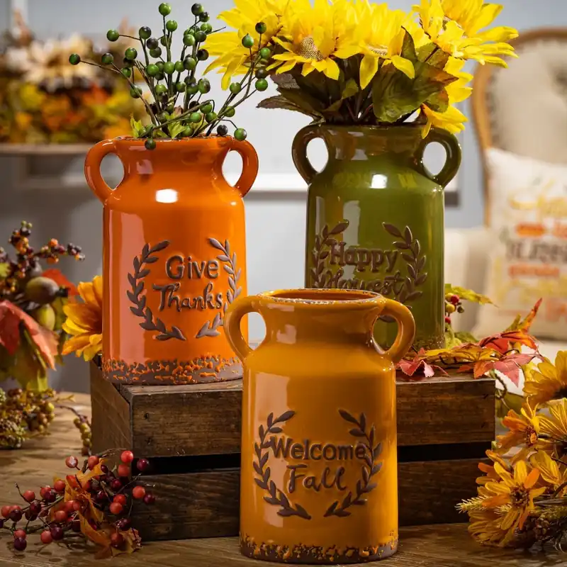 8 In. Harvest Vase Fall Decor