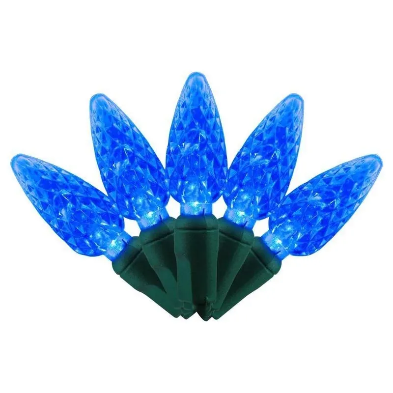 Led C6 Blue Replacement Christmas Light Bulbs – 5 Pack