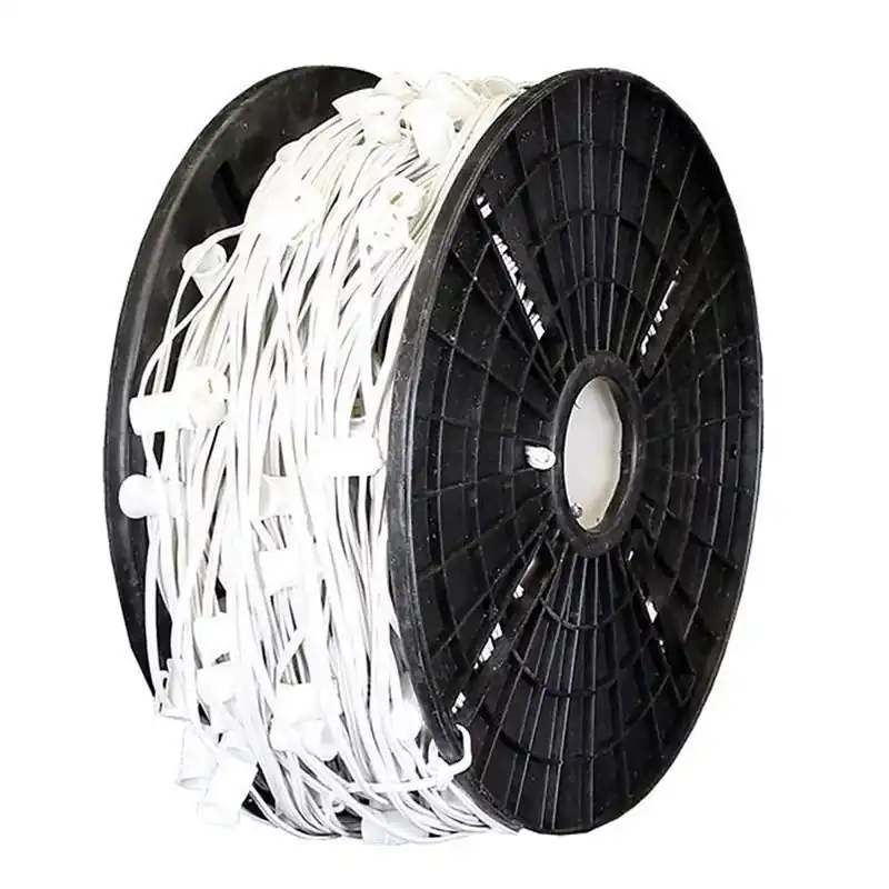 100‑foot C9 Mini‑bulb Reel – Plug‑in String Lights For Indoor & Outdoor Décor
