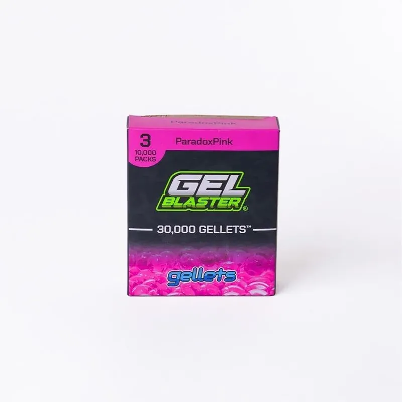 Pink Gellet Water Bead Ammo – 3‑pack For Gel Blasters (1.45×4×4.75 cm)