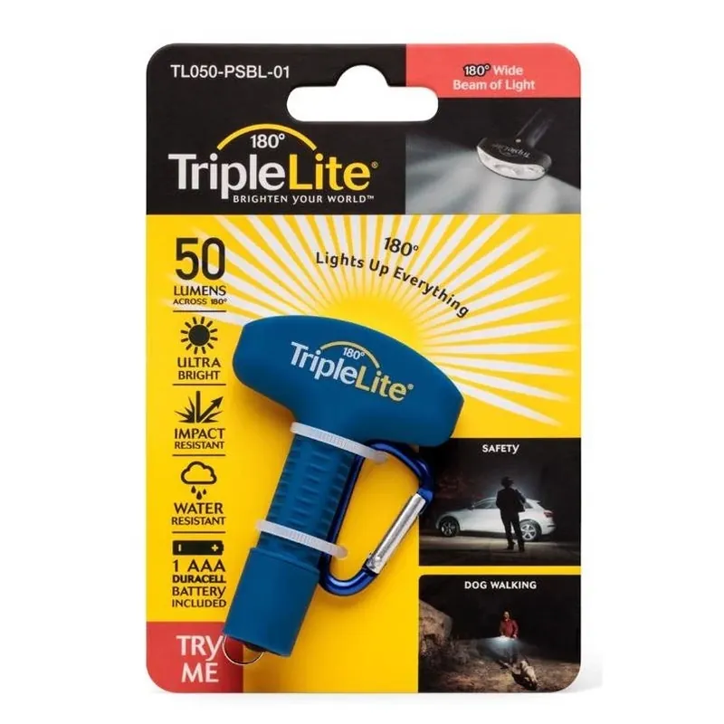 Compact Blue Led Flashlight – 50 lm, Aaa‑powered, Waterproof
