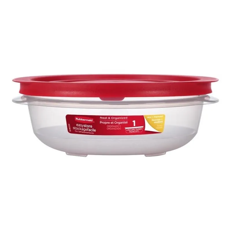 Easy Store Clear 4.5‑cup Food Storage Jar With Lid