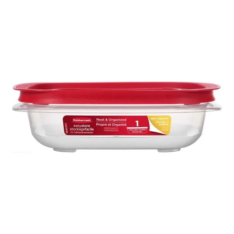 Easy Store 4.92‑cup Clear Square Food Storage Container With Lid