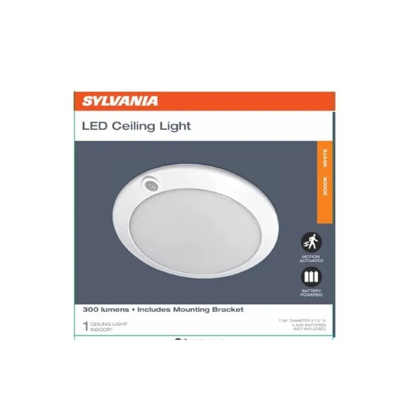 Battery‑operated Motion Sensor Led Ceiling Light – White