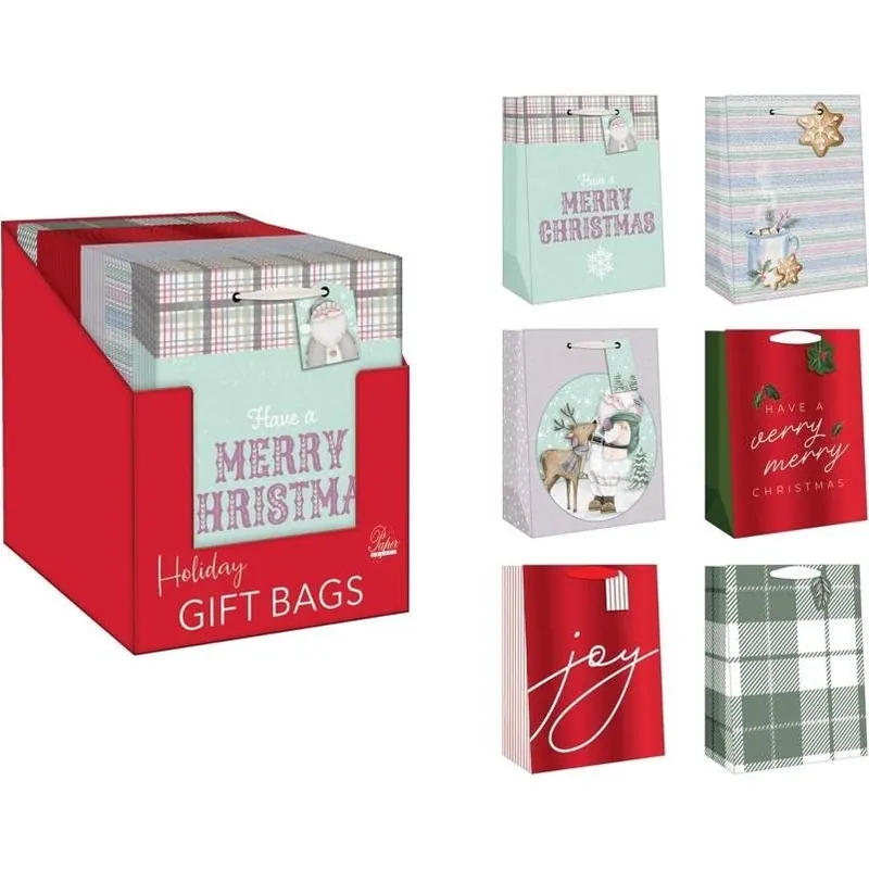 Assorted Holiday Gift Bag – Festive Paper Wrap