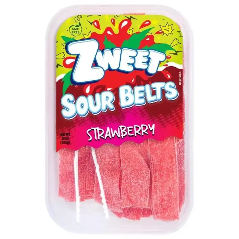 Strawberry Sour Belts Licorice Candy – 10 oz Sweet‑sour Snack