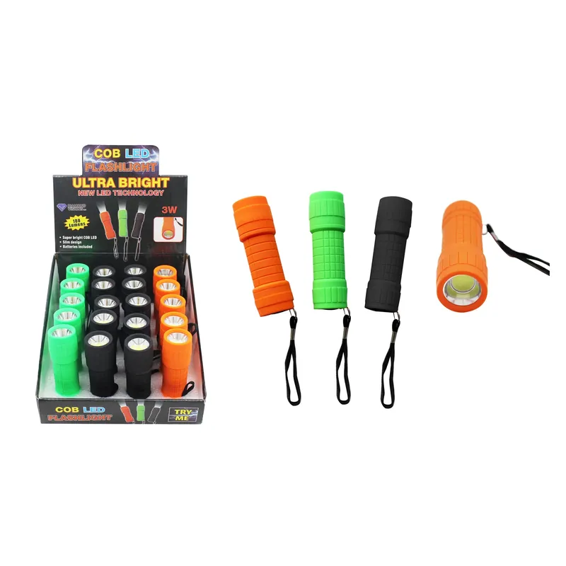 180 Lumens Assorted Led Cob Flashlight - Compact And Super Bright