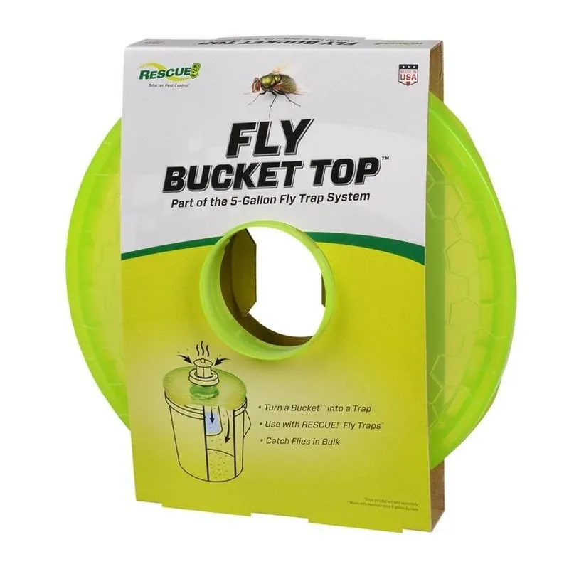 ! Bucket Top Fly Trap – Solid – 5‑gallon Jumbo Catcher
