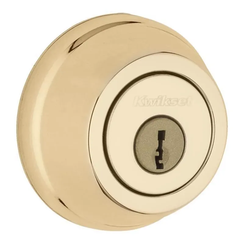 Polished Brass Residential Deadbolt – High‑strength Metal Security Lock