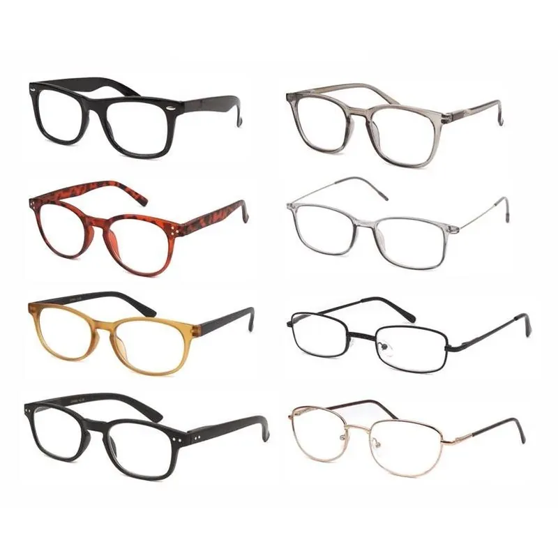 Premium Reading Glasses – Assorted Metal & Plastic Frames, +1 To +4 Diopter, Unisex Style