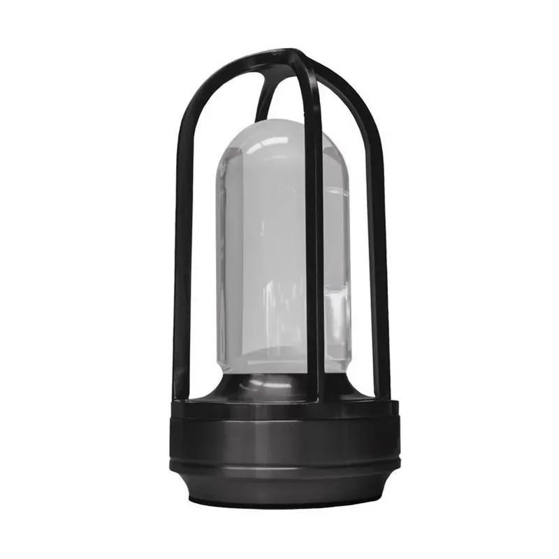 7‑inch Matte Black Usb Table Lamp – Compact Metal Desk Light