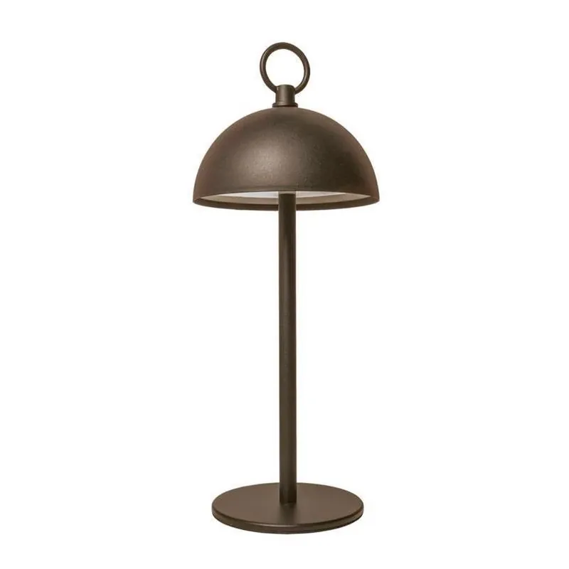 12.5" Adjustable Restoration Bronze Table Lamp With Usb Power