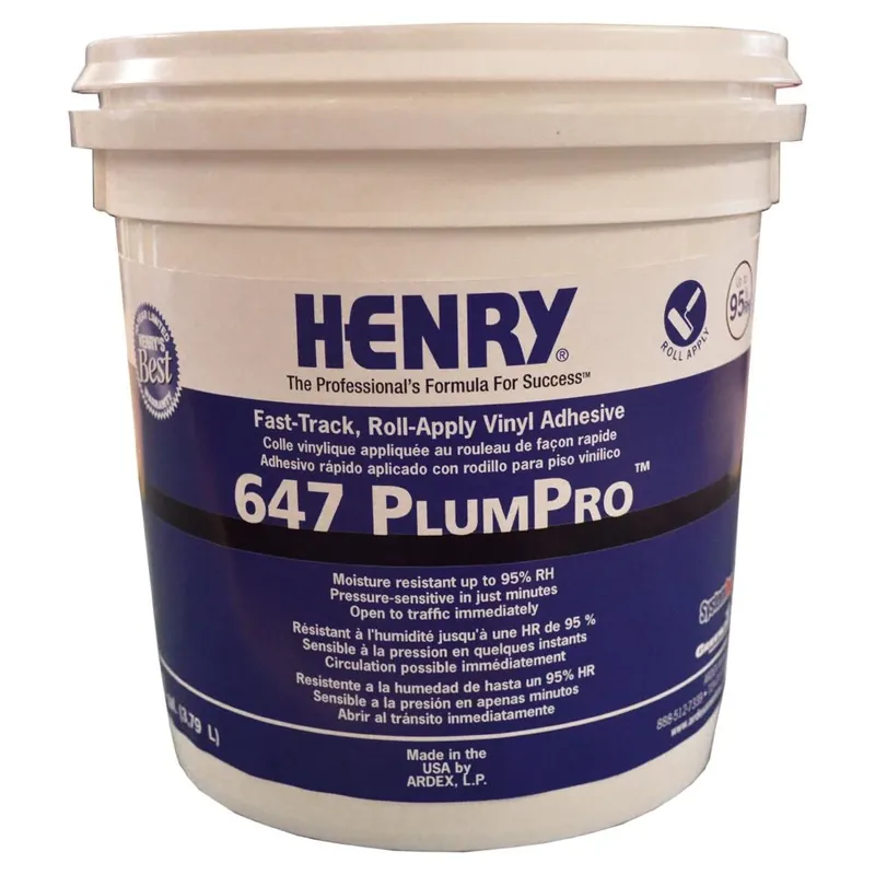Henry 647 Plumpro Vinyl Floor Adhesive, 1 Gallon For Luxury Vinyl Tile & Plank