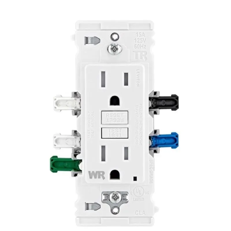 Lever Edge White Weather‑resistant 15‑amp Gfci Outlet (125v) – Pack Of 1