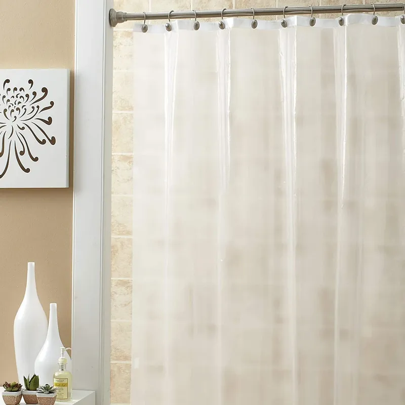 72 In. H X 70 In. W Frosted Shower Curtain Liner Peva