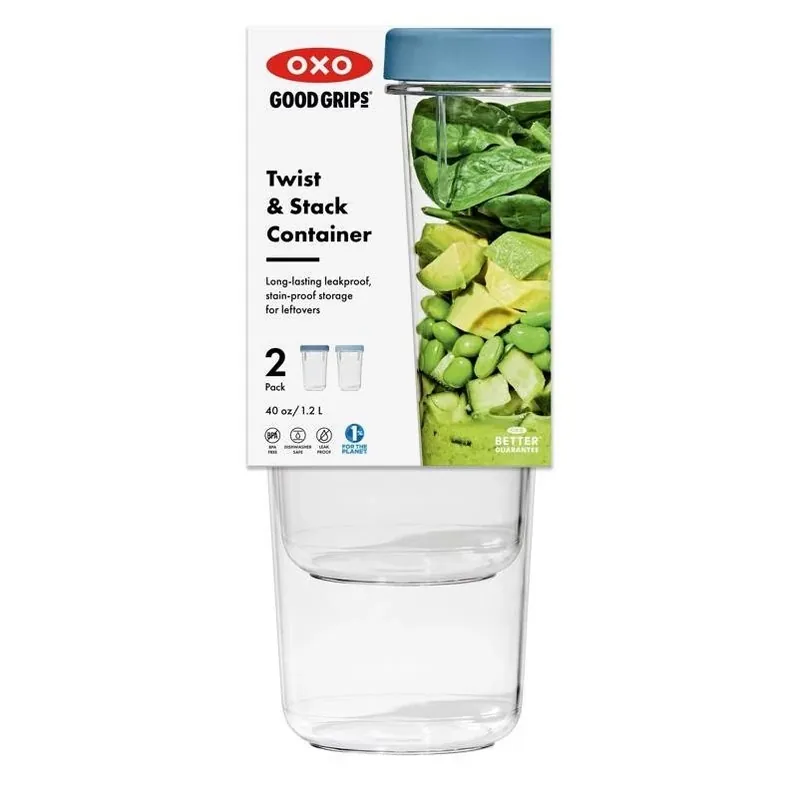 Good Grips 40‑oz Blue Food Storage Container Set – 2‑pack