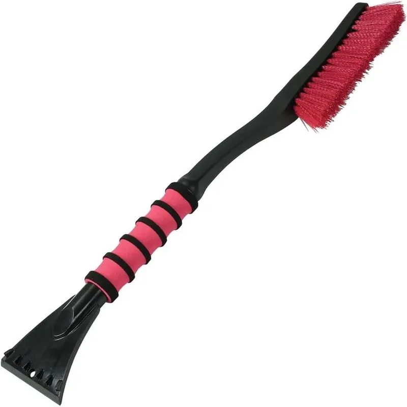 26‑inch Black/red Ice Scraper & Snow Brush – Heavy‑duty Winter Car Tool